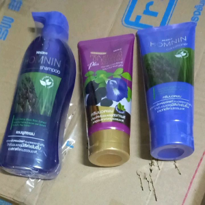 exp.19/7/25 **พิจารณาก่อนสั่ง** แชมพู สระผม มิสทิน ไทย เฮิร์บ แอนตี้ แฮร์ ลอส ขนาดฝาปั๊ม 400 มล. ครีมนวดผม ประคำดีควาย และ อัญชัน ขนาด 150 กรัม Mistine Makmii