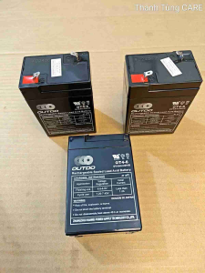Ắc quy 6V4Ah OUTDO chính hãng cao cấp cho xe điện trẻ em cân điện tử quạt tích điện ( loại tốt date mới xả cao)