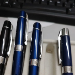 RM329 Sheaffer 300 Chrome Gloss Straight Line chased Engraved - Ballpoint Fountain Luxury Pen (Lamy Cross Parker)
