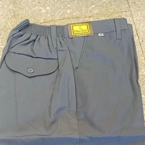 celana sekolah panjang pinggang karet warna abu abu