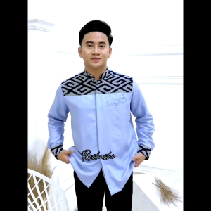 ADAM Kemeja koko lebaran terbaru 2025 baju koko lebaran pria katun madina mix tenun troso jepara keren outfit lebaran cowok