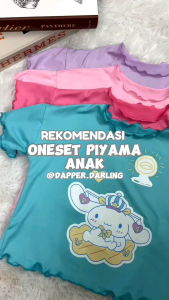 Dapper Darling Piyama Anak Perempuan 4 Motif One Set Daily Kids Baju Tidur Santai