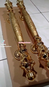4 Handle / 2 pasang handle gagang pintu rumah 45cm terbaru kuningan