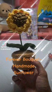 SG Instock! Forever Bouquet - Hand Knitted Sunflower Gift For Birthday Teacher’s Day Corporate Gift