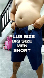 PLUS SIZE Mens Soft Cotton Plain Short Drawstring Waist Elastic Waistband Pockets