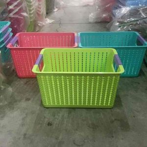 Multipurpose Storage Basket Refrigerator Vegetable Storage Basket Desktop Snack Plastic Cabinet Organization Bathroom Soft Storage Basket