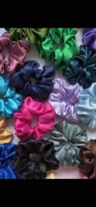 Silk Satin Scrunchies Fashion Women Hair Accessories Random Assorted Mix Colors Ponytail Handmade Soft