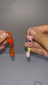Cherel Cherry Keychain Gantungan Kunci Buah Ceri Lucu Clay Red Pink Cherry