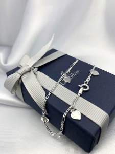 Unisilver 925 Sterling Silver Heart Charm Ladys Anklet (LA135-2095)