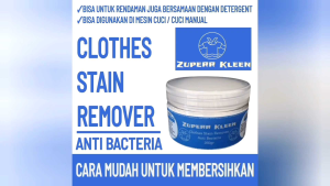 ZUPERR KLEEN serbuk ajaib pemutih pembersih baju pakaian atau bahan kain penghilang noda membandel