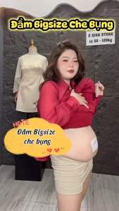 Đầm Sơmi Phối Da Bigsize 50-90KG Sang Chảnh Hack Dáng Đi Làm Đi Tiệc Đi Chơi - D247 - Ú Xinh Store (Sơmi Phối Da)