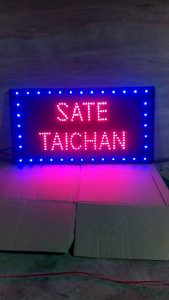 Lampu LED Sign Tulisan Sate Taichan: Pemilihan & Penggunaan