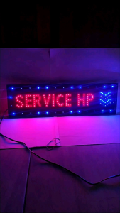 Lampu LED Sign Tulisan Service HP Full Hiasan