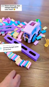 Mainan Edukasi Anak Kereta Domino 60 Pcs