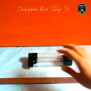 cepuk dispenser tabung panjang tempat pakan minum burung