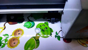 PLANT ZOMBIE Sticker Dinding size 8 cm vinyl white waterproof