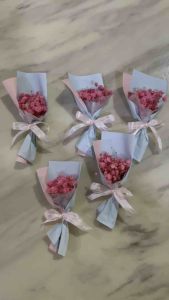 Mini Dried Baby Breaths Flower Bouquet Mini Baby Breaths Bunga Kering Door gift bouquet