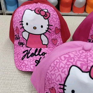 cute hello kitty character adjustable kids cap snapback
