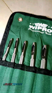 Alat Pelubang Kulit Hollow Punches Belet PlongSet 12pcs Wipro Model Wp-1212