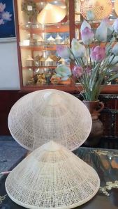 Nón khung lá thưa khung lưới nan tre MẸ & BÉ NÓN NGỰA PHÚ GIA BÌNH ĐỊNH nón chụp ảnh - Tặng: Quai đeo túi đựng