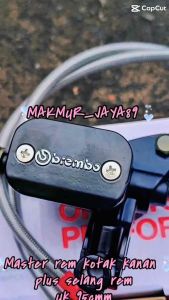 PAKET MASTER REM KANAN MODEL RCB OVAL ATAU KOTAK PLUS SELANG REM UK 95CM BUAT SEMUA JENIS MOTOR UNIVERSAL