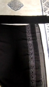 🔥 READY STOCK Sakeena Niqab purdah 2 layer Breathable chiffon deep dark black