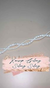Geela Beaded Wave Pearl Bracelet: Gelang Handmade Ombak Anyam Mutiara Korea