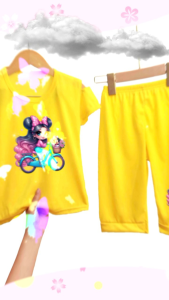 BAJU ANAK PEREMPUAN LUCU  SETELAN ANAK CEWEK MODEL TANGAN SABRINA 1-6THN