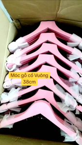Móc treo Gỗ và nhựa giả gỗ người lớn màu hồng (combo 10cái)