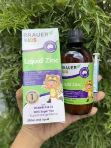 Siro BRAUER ZinC - Kẽm Hỗ trợ Biếng ăn cho trẻ từ 1 tuổi (200ml)