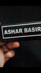 Papan NAMA - NAME TAG TIMBUL 8×25 CM LIS PUTIH EXCLUSIVE HIGH QUALITY