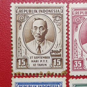 Koleksi Prangko kuno Indonesia lawas 4 Pcs Seri PTT 1955 UN USED