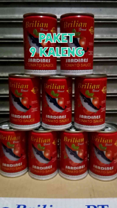 PAKET 9 PCS SARDINES BRILIAN SAUS TOMAT EXP 2027