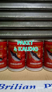 Paket 4 PCS Sarden Brilian Saus Tomat Exp 2026