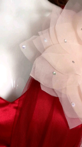 Large brooch pin dress corsage champagne