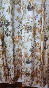 7ft. Elegant Floral Curtain | Back Tab | Blockout | Brocade Fabric - JOEFFATS GARMENTS