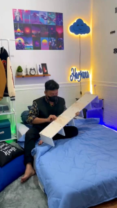 RAK SUSUN DINDING TINGKAT 4 SUSUN RAK PRAKTIS MINIMALIS PUTIH HITAM HIJAU PINK