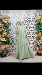 Gaun Inara Set Hijab 2024: Gaun Couple Ibu dan Anak
