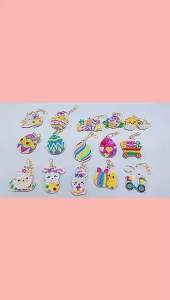 (SG Ready) DIY GEM Keychains set Diamond Art Pendant Kits Handmade Mosaic Sticker Key Chain Toy