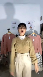 vneck crop long Sleeve