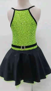 READY STOCK Kids Children Dance Wear Jazz Hip Hop Glittering Costume Stage Performance Outfit Ballet Tutu Dance Wear