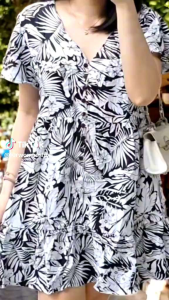 MIDI DRESS PENDEK BALI TERLARIS DASTER BUNGA SAKURA DRESS FUJI MOTIF BUNGA KEKINIAN TERBARU