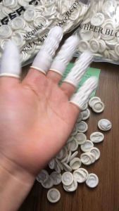 [Túi 0.5kg] Bao ngón tay có đai chất liệu cao su chống tĩnh điện chống trượt sử dụng một lần tiện lợi màu trắng 500g/túi