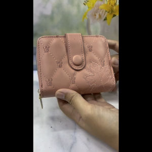 COD DOMPET KECIL WANITA KANCING BORDIR FREE GANTUNGAN BULU