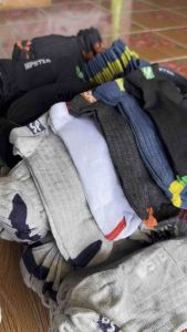 ถุงเท้าข้อสั้้น SP ลายทันสมัย เนื้อผ้านุ่ม ระบายอากาศได้ดี (1 แพ็ค 10คู่)