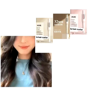 Catokan Rambut 32mm Curly Otomatis Hair Curler Portabel Alat Keriting Rambut Elektrik