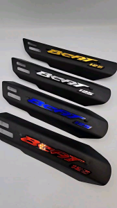 Cover Knalpot Semua Motor Beat Plus Emblem Akrilik Beat 125 Universal Semua Motor Beat - Tameng Knalpot All Series Motor Beat