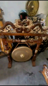 gong peresmian tiang + gong 60 cm bahan besi pencu kuningan
