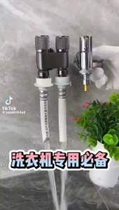 Universal Clip On Washing Machine Faucet Valve Automatic Water Stop Valve For Laundry Bathroom Angle Valve