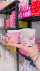 Hủ Nhựa Đựng Kem Body 200g Màu Hồng Pastel Dễ Thương - mỹ phẩm Denni HC55